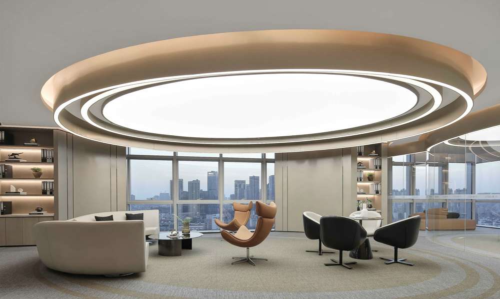 鄭州科技企業(yè)展廳裝修設(shè)計案例效果圖