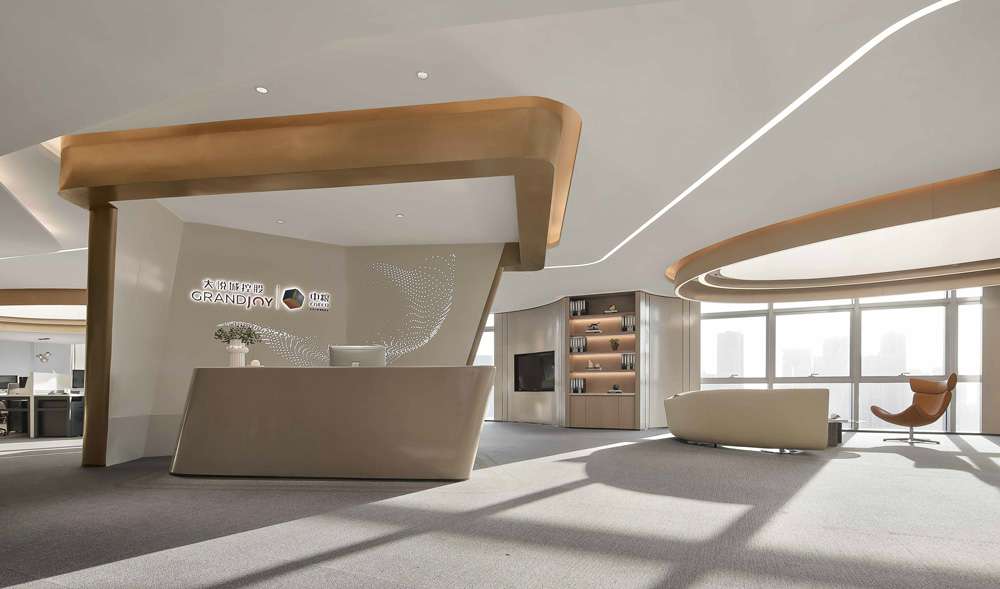 鄭州科技企業(yè)展廳裝修設(shè)計案例效果圖