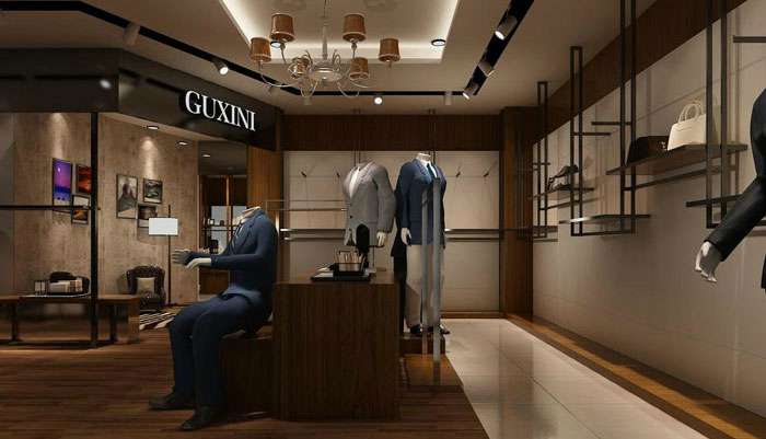 鄭州男西裝專(zhuān)賣(mài)店裝修設(shè)計(jì)效果圖