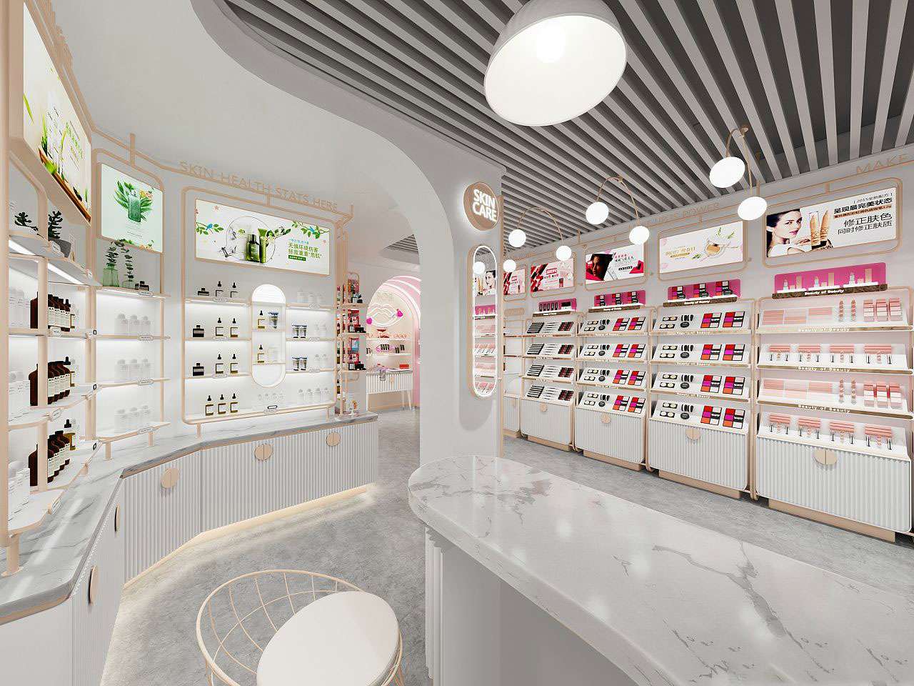鄭州化妝品專營(yíng)店裝修效果圖