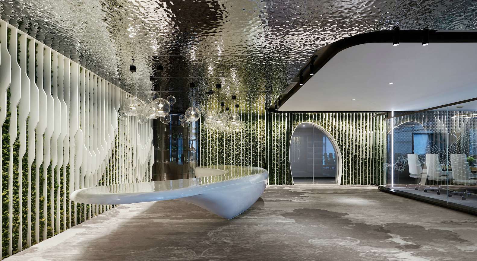 鄭東新區(qū)金融公司辦公室裝修設計案例