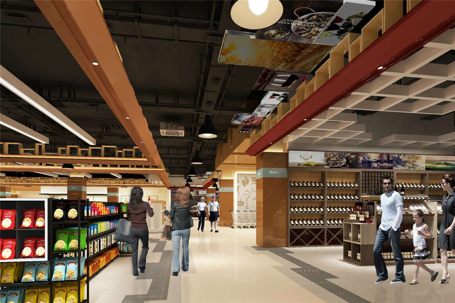 焦作大型超市裝修設(shè)計效果圖