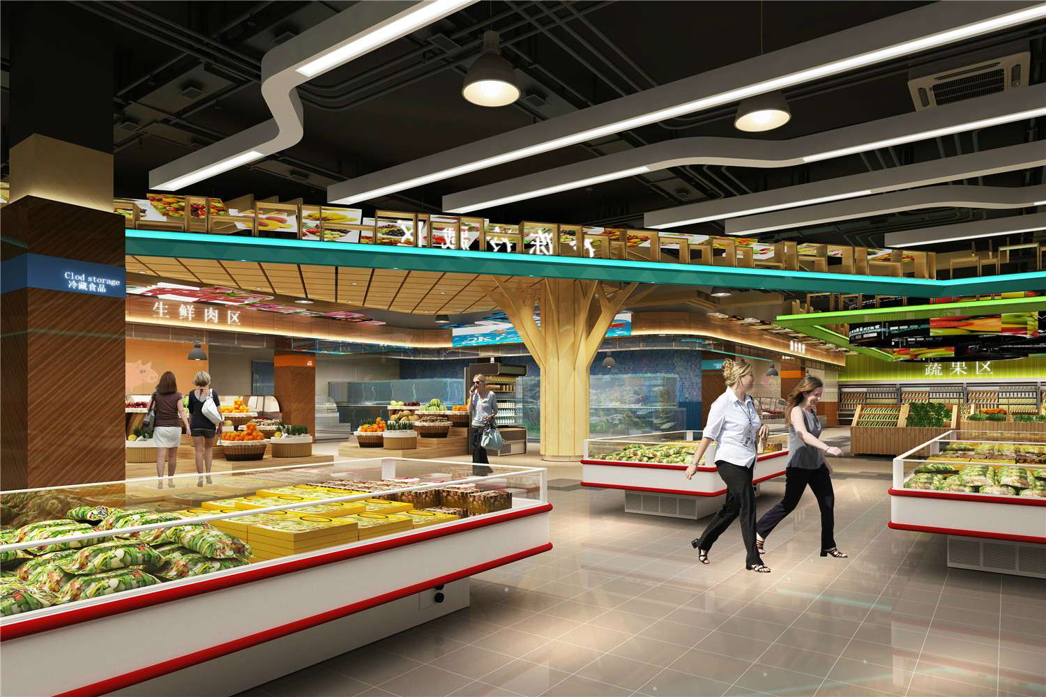 焦作大型超市裝修設(shè)計效果圖