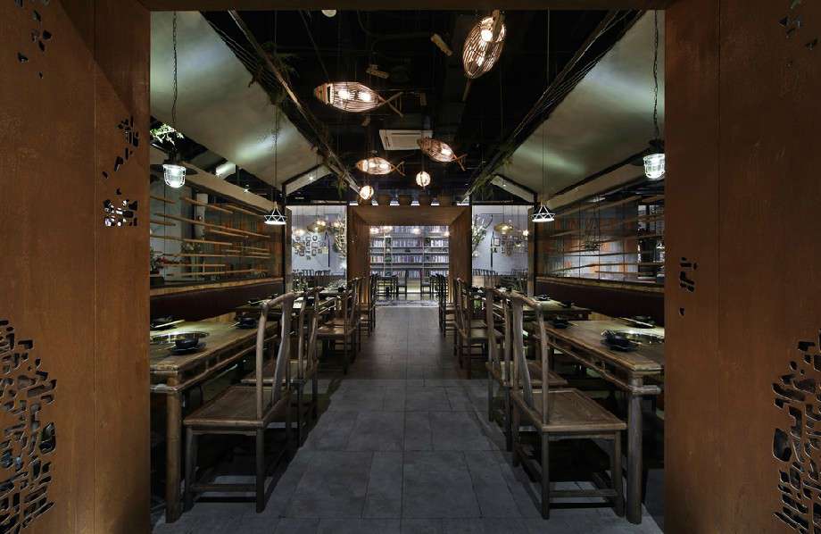 800平米黑馬火鍋店裝修設(shè)計效果圖