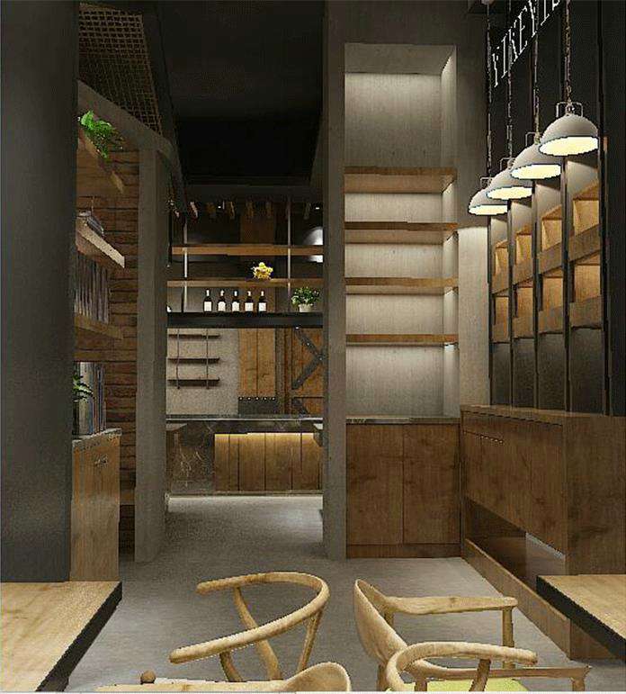140平米快餐連鎖店設(shè)計裝修效果圖