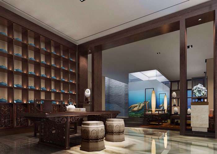 現(xiàn)代中式私人會(huì)所裝修設(shè)計(jì)效果圖