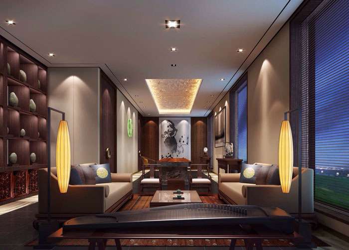 現(xiàn)代中式私人會(huì)所裝修設(shè)計(jì)效果圖