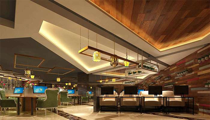 休閑風格網(wǎng)咖裝修設計圖冊