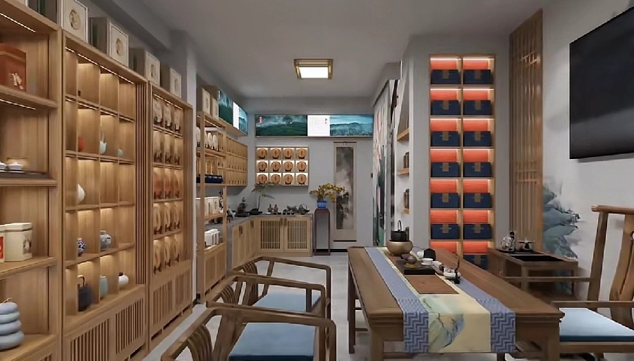 鄭州茶葉店裝修設(shè)計效果圖
