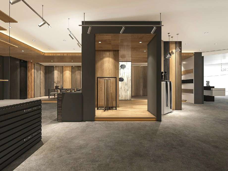 鄭州品牌地板專(zhuān)賣(mài)店裝修效果圖