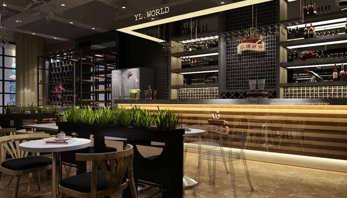 書苑咖啡館裝修設(shè)計效果圖