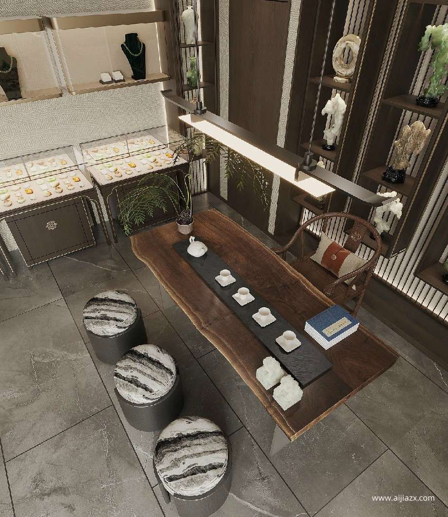 玉器文玩店鋪裝修設(shè)計效果圖