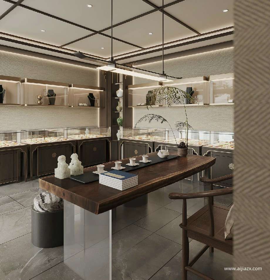 玉器文玩店鋪裝修設(shè)計效果圖