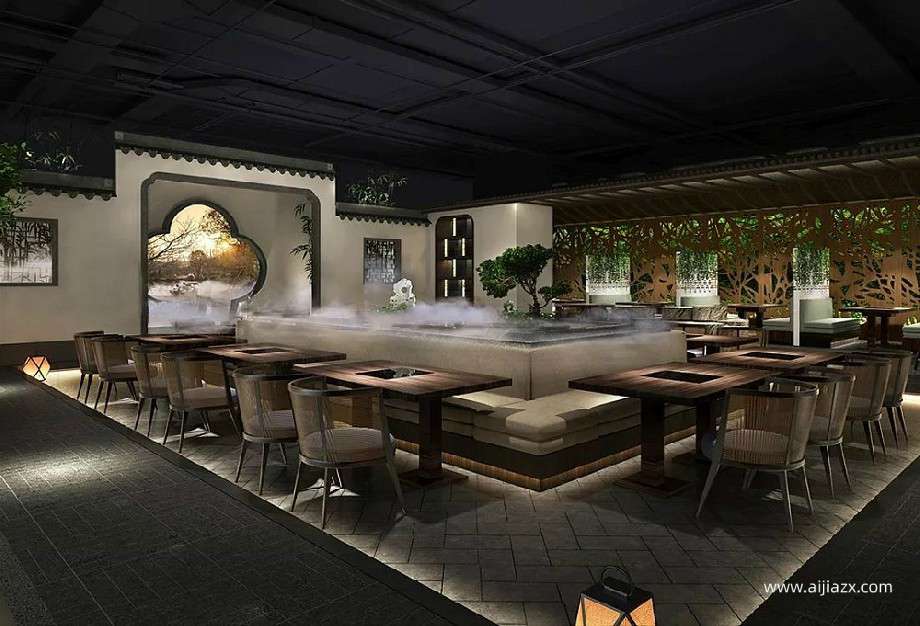 火鍋店裝修報(bào)價預(yù)算表,中式復(fù)古火鍋店裝修價格