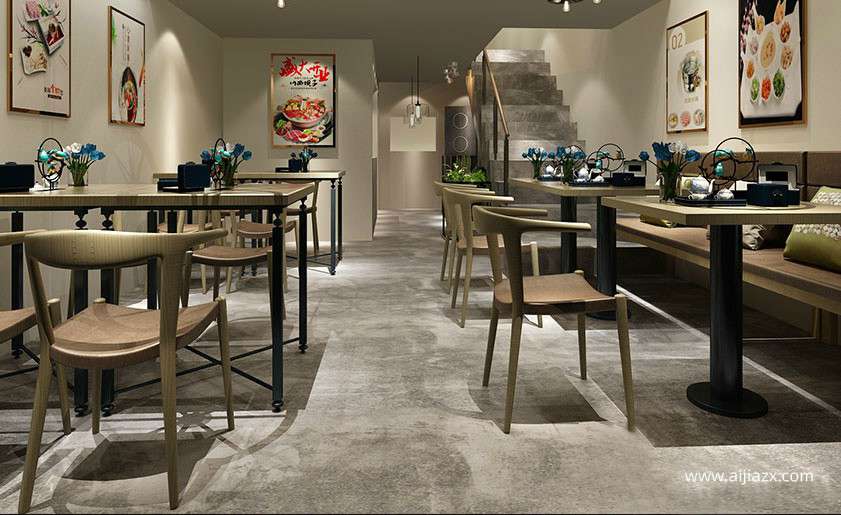 復古火鍋店設(shè)計裝修，工業(yè)風火鍋店設(shè)計裝修