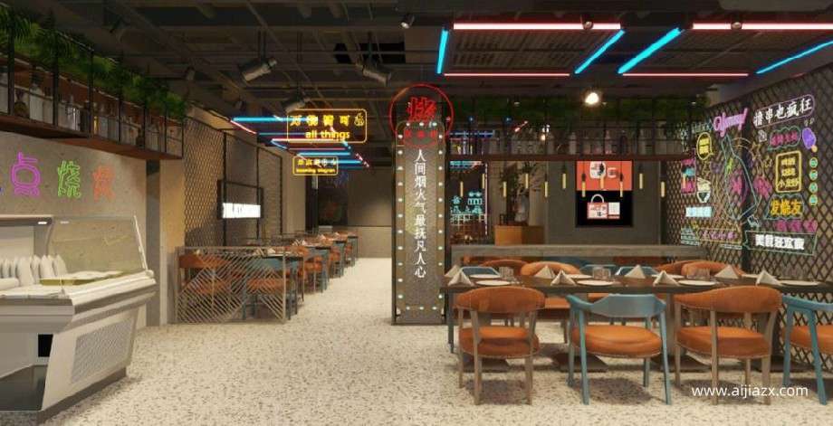 鄭州連鎖燒烤店裝修設(shè)計的魅力