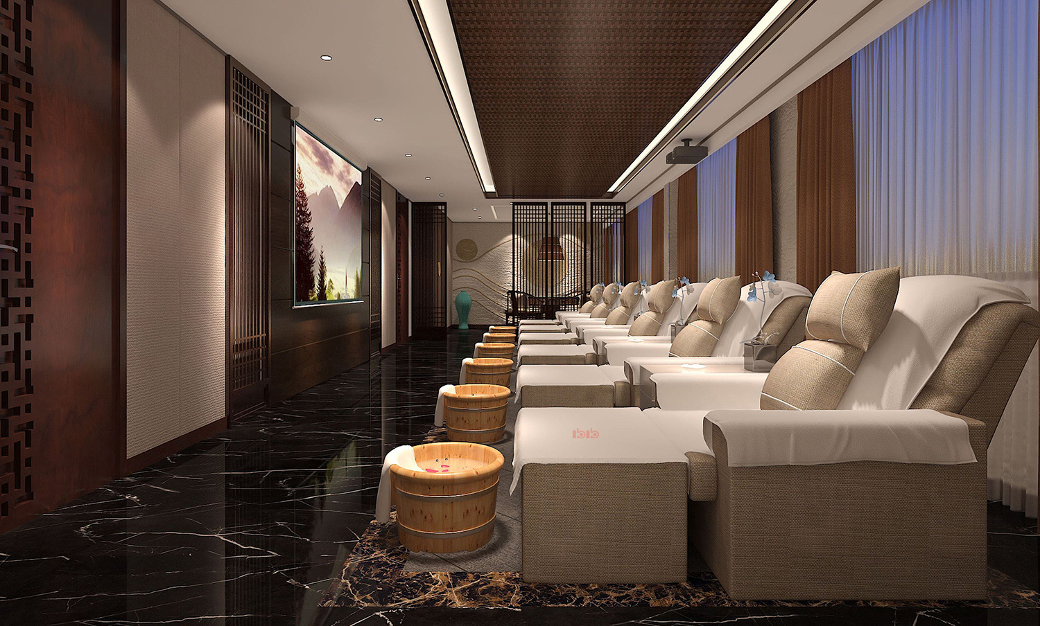 鄭州足浴會所裝修設(shè)計效果圖