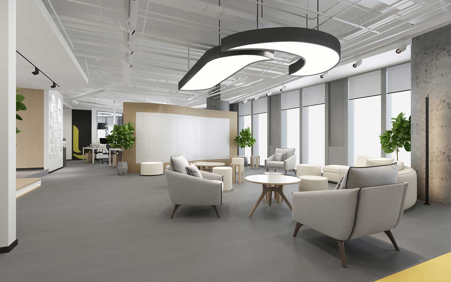 鄭州研發(fā)公司辦公室設計效果圖