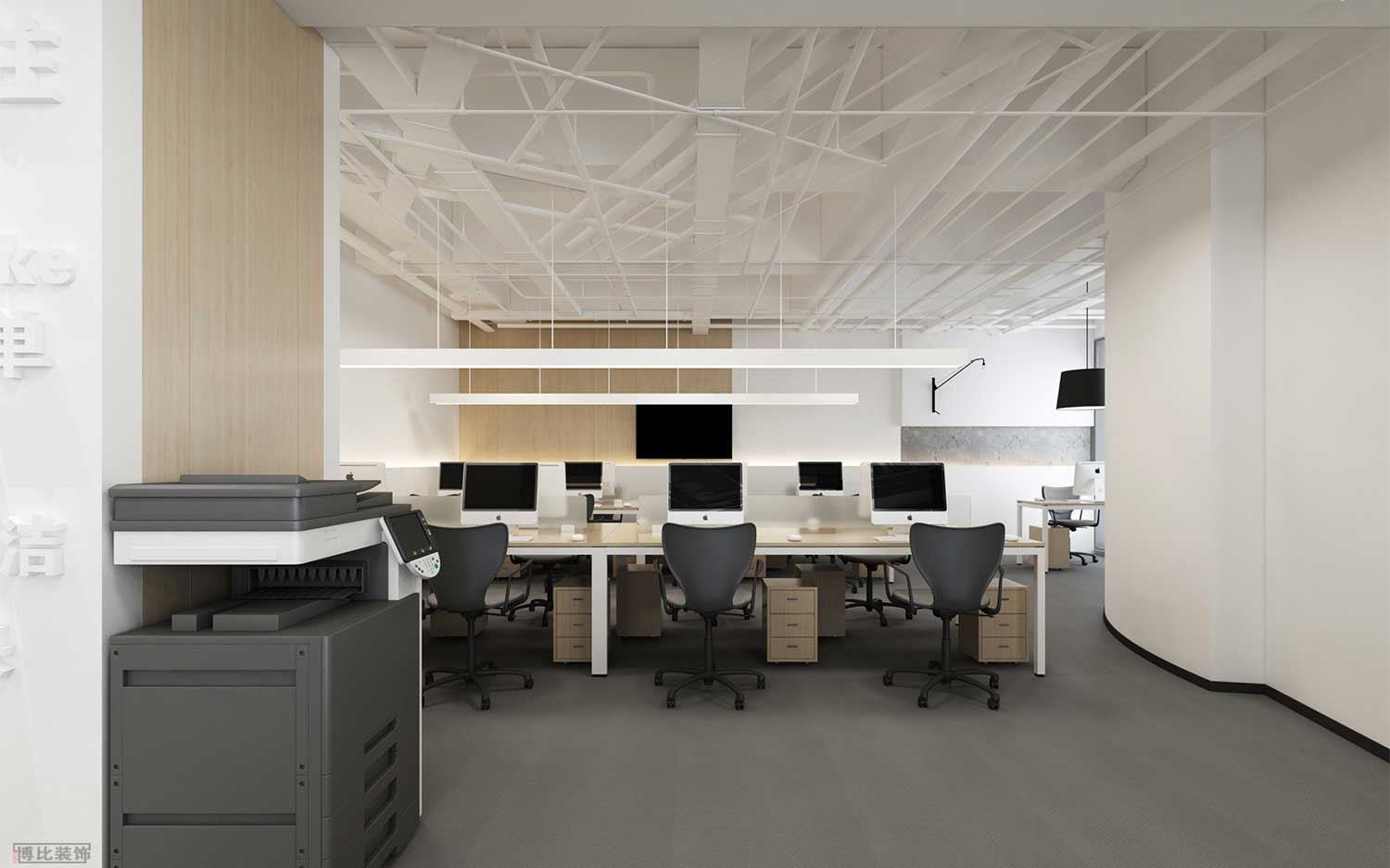 鄭州研發(fā)公司辦公室設計效果圖
