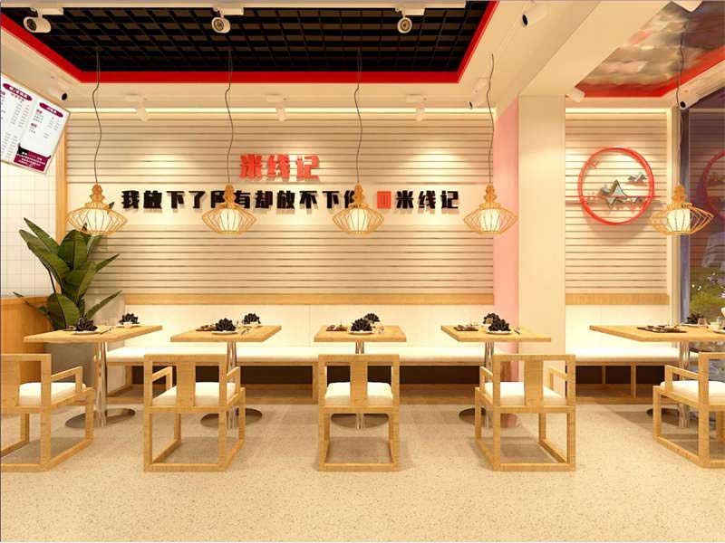 60m2米線店裝修設(shè)計效果圖