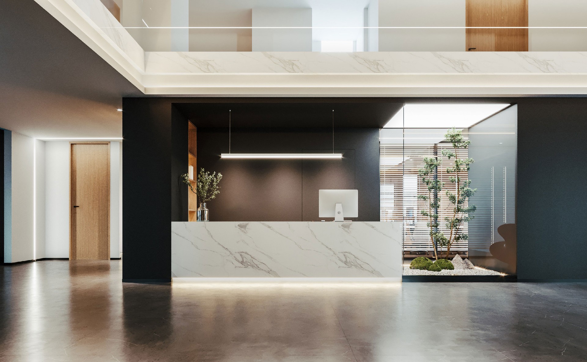 1300平米集團(tuán)公司辦公室裝修設(shè)計(jì)效果圖