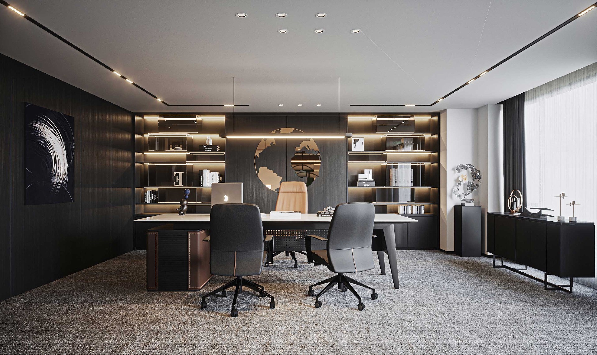 1100平米貿(mào)易公司辦公室裝修設(shè)計效果圖