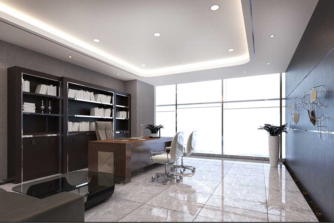 老板辦公室設(shè)計效果圖-老板辦公室裝修圖集