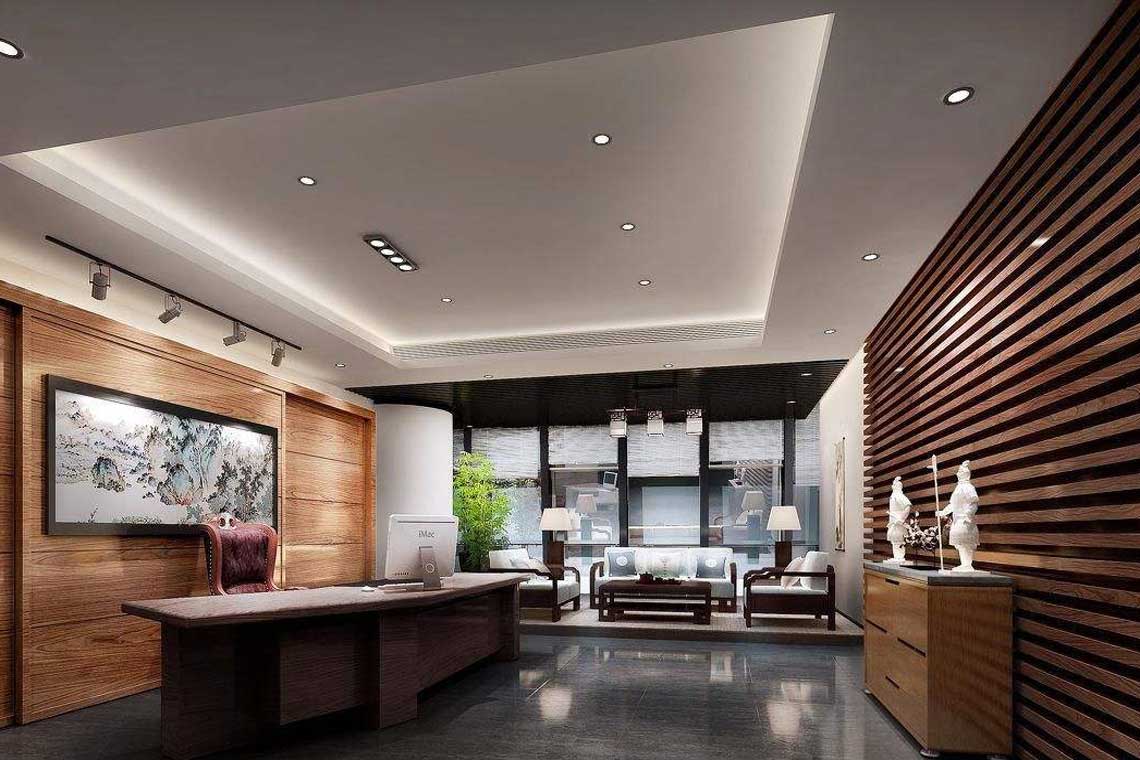 老板辦公室設(shè)計效果圖-老板辦公室裝修圖集