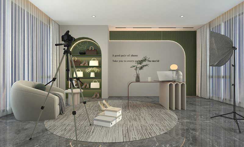 鄭州二七區(qū)帶貨直播間設(shè)計裝修效果圖