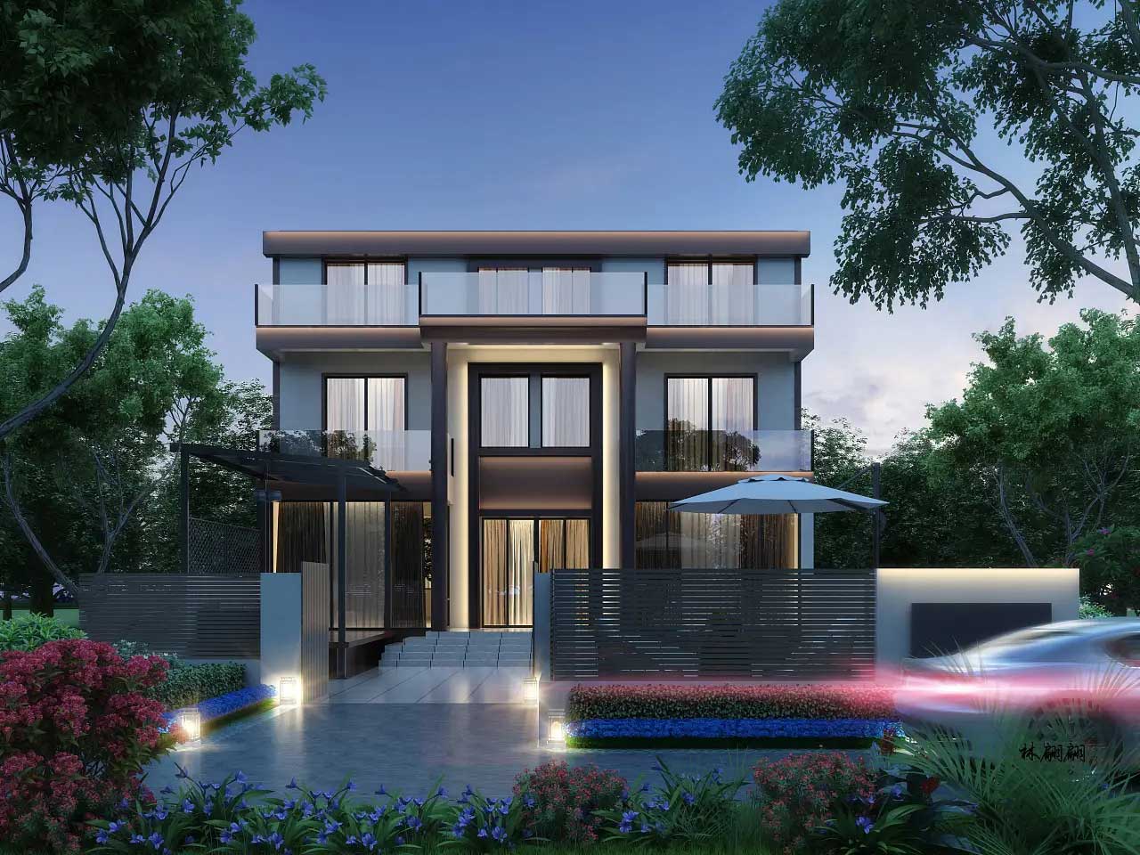 鄭州別墅外觀(guān)設(shè)計(jì),室外裝飾效果圖