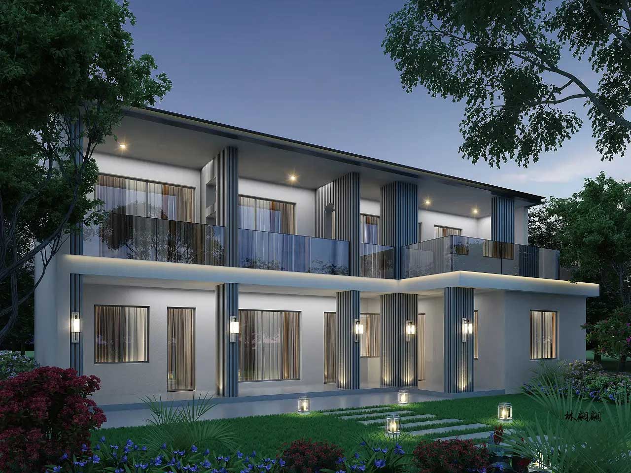 鄭州別墅外觀(guān)設(shè)計(jì),室外裝飾效果圖