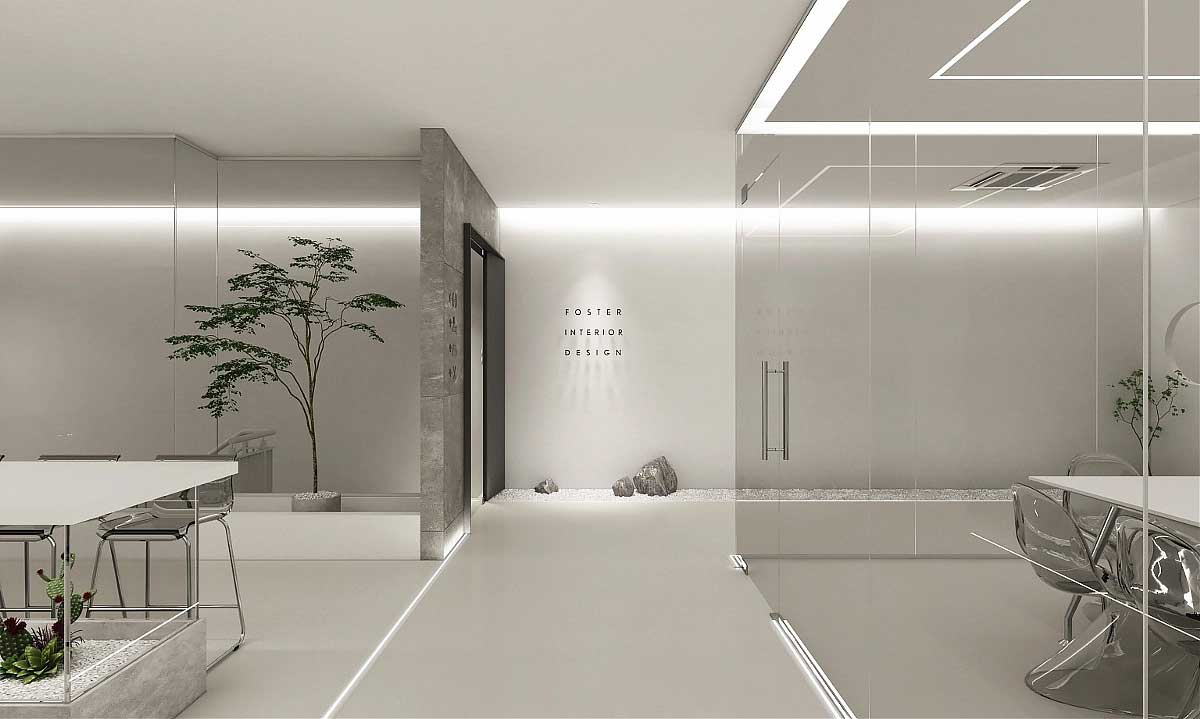 簡(jiǎn)約辦公空間設(shè)計(jì)-鄭州辦公室裝修效果圖