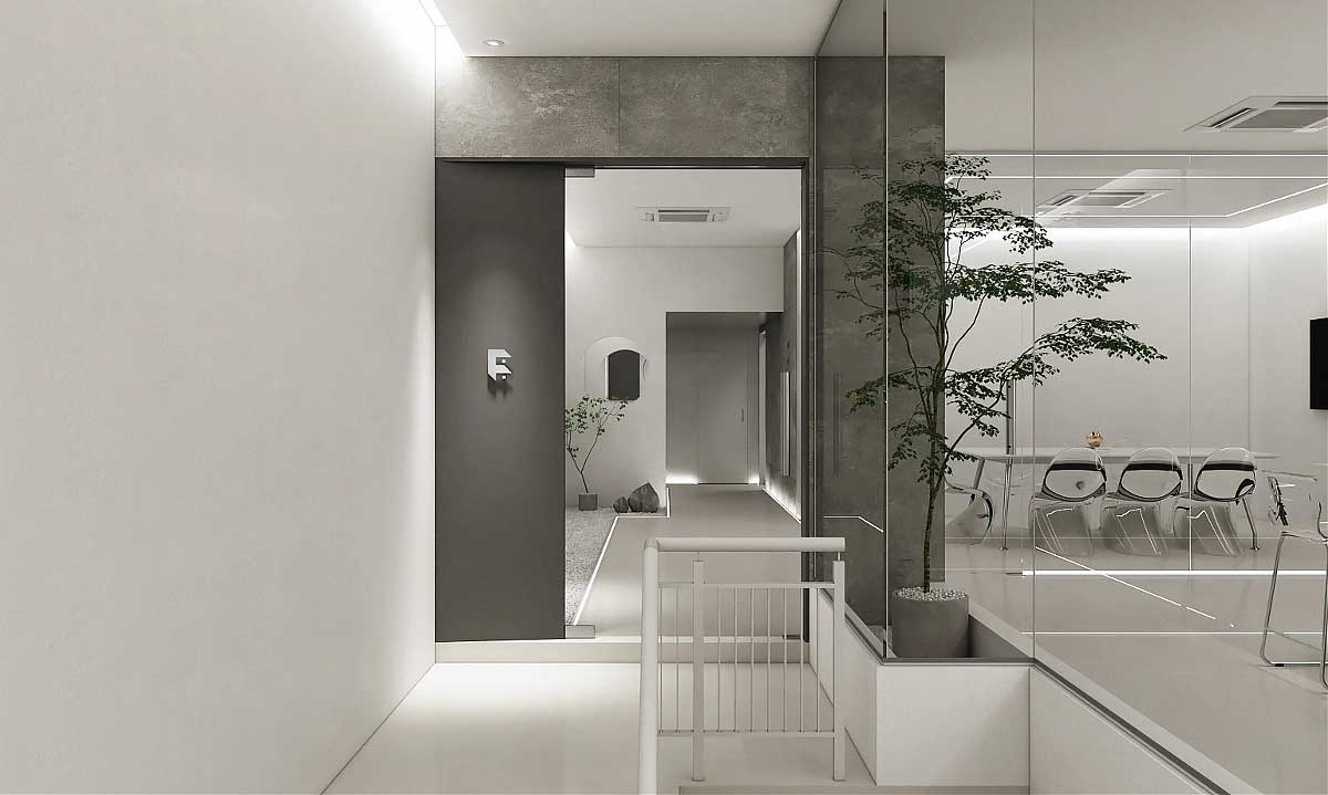 簡(jiǎn)約辦公空間設(shè)計(jì)-鄭州辦公室裝修效果圖