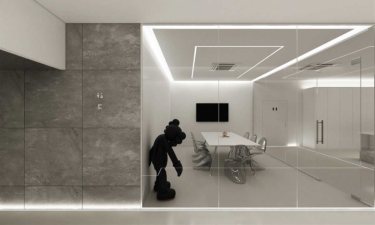 簡(jiǎn)約辦公空間設(shè)計(jì)-鄭州辦公室裝修效果圖