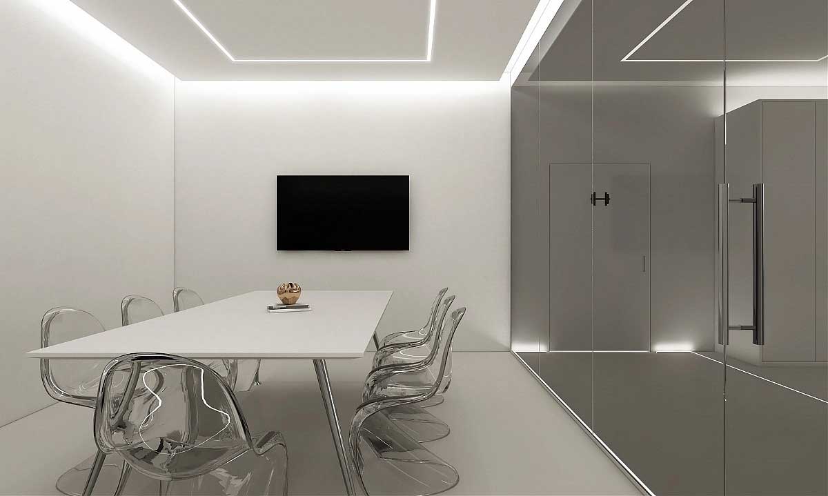 簡(jiǎn)約辦公空間設(shè)計(jì)-鄭州辦公室裝修效果圖