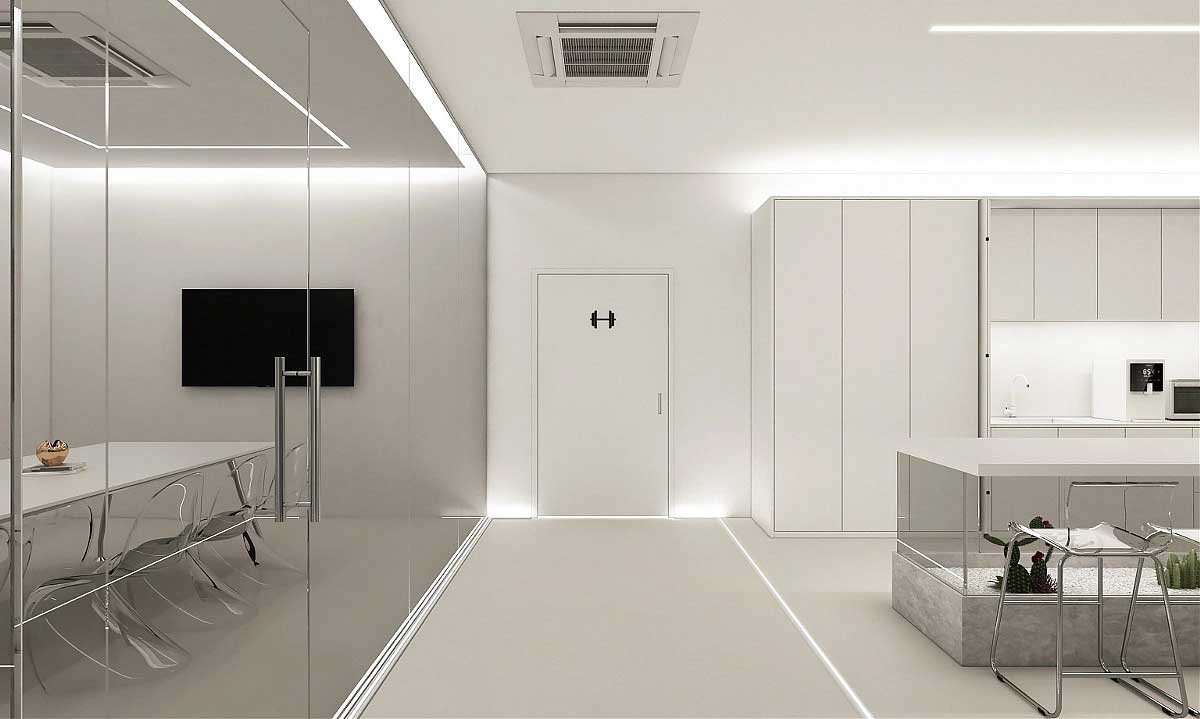 簡(jiǎn)約辦公空間設(shè)計(jì)-鄭州辦公室裝修效果圖