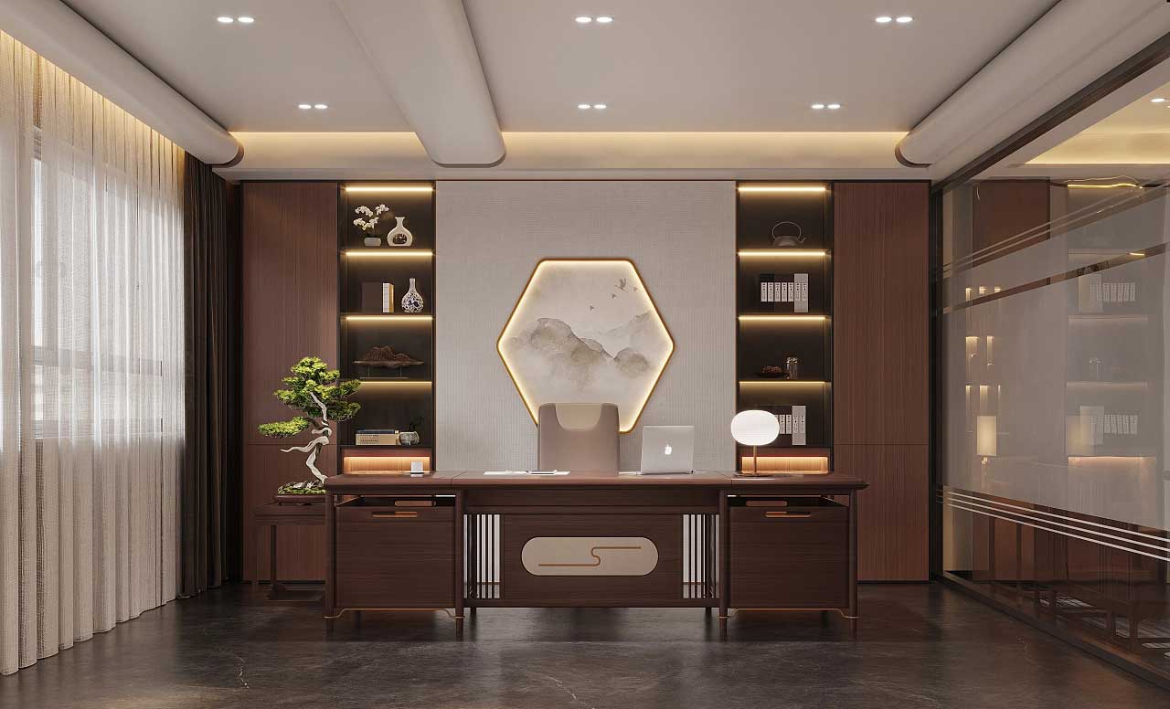 鄭州辦公室設(shè)計-辦公室裝修施工效果圖