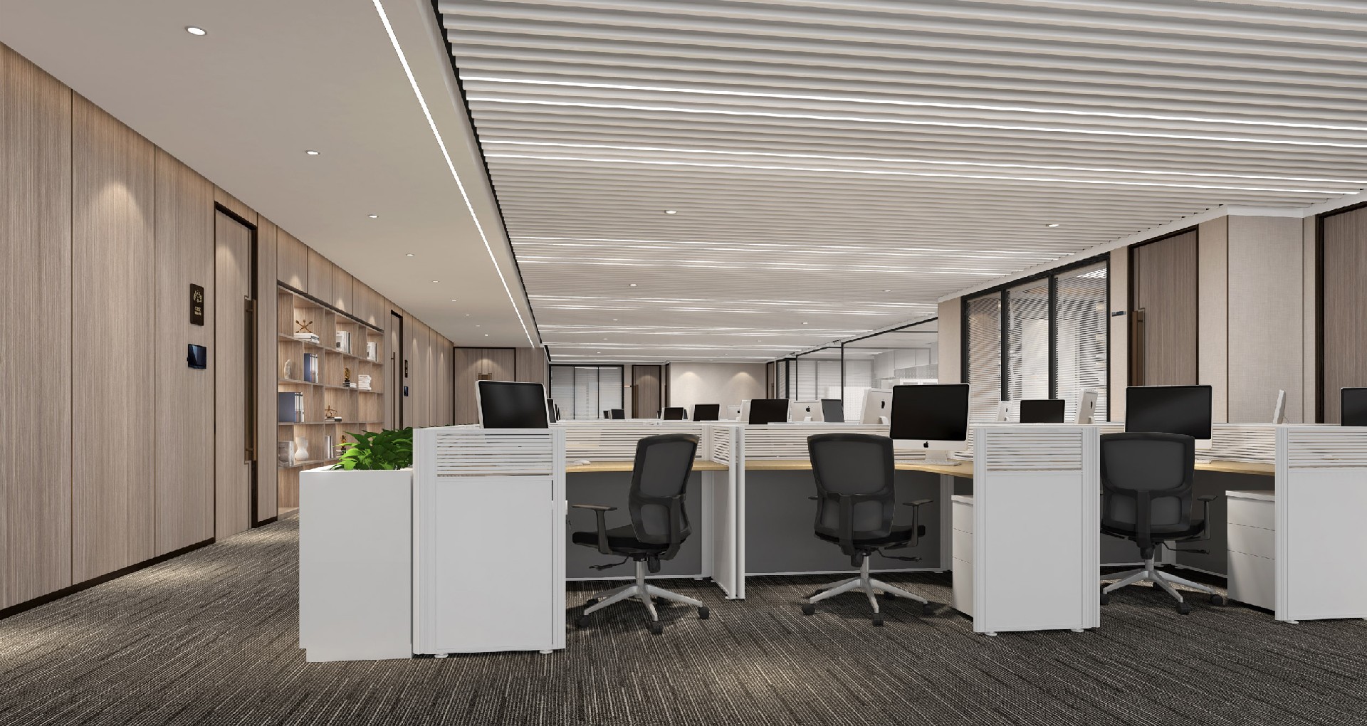 鄭州辦公室裝修-辦公空間設(shè)計效果圖