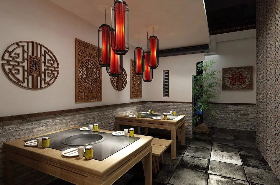 鄭州火鍋店裝修設(shè)計(jì)-650平米火鍋店裝修效果圖