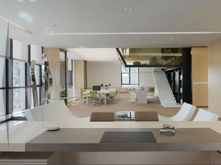 鄭州東區(qū)辦公室裝修設計工業(yè)風格效果圖