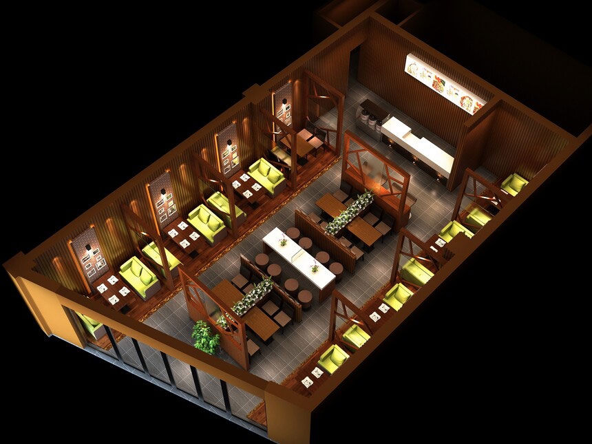 鄭州米粉店設(shè)計-米粉店裝修設(shè)計效果圖