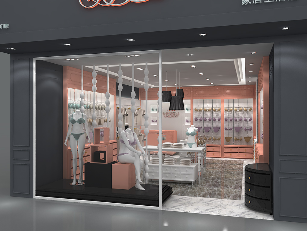 65平米品牌內(nèi)衣店設(shè)計裝修效果圖