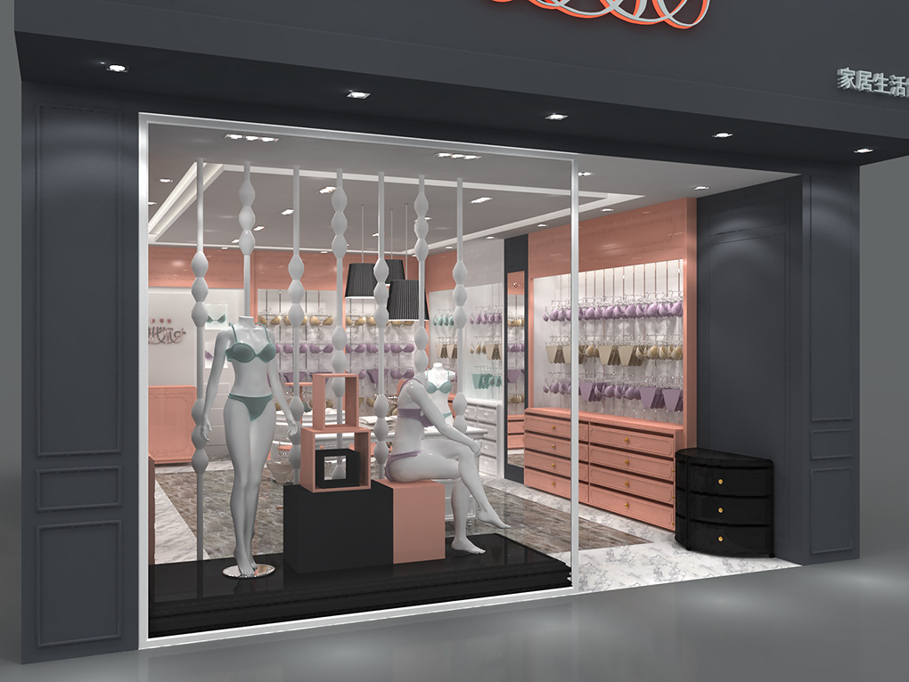 65平米品牌內(nèi)衣店設(shè)計裝修效果圖