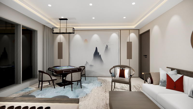 1000平米鄭州臺球會所裝修設(shè)計(jì)效果圖