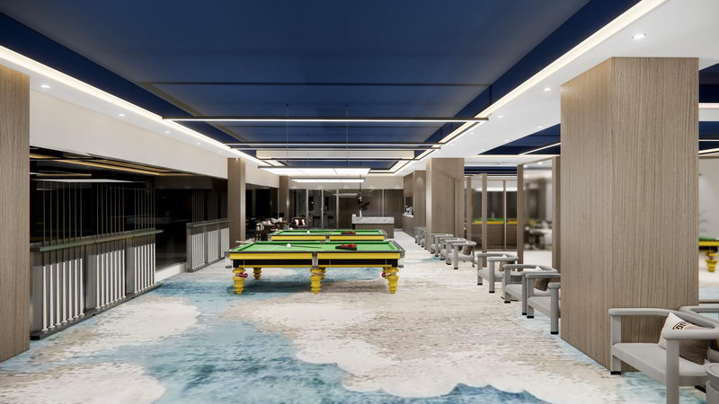 1000平米鄭州臺球會所裝修設(shè)計(jì)效果圖