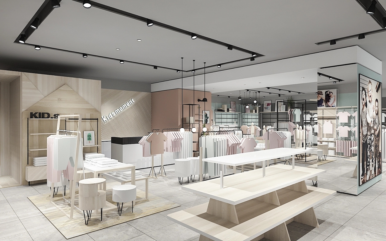 280平米品牌母嬰店鋪設(shè)計裝修效果圖