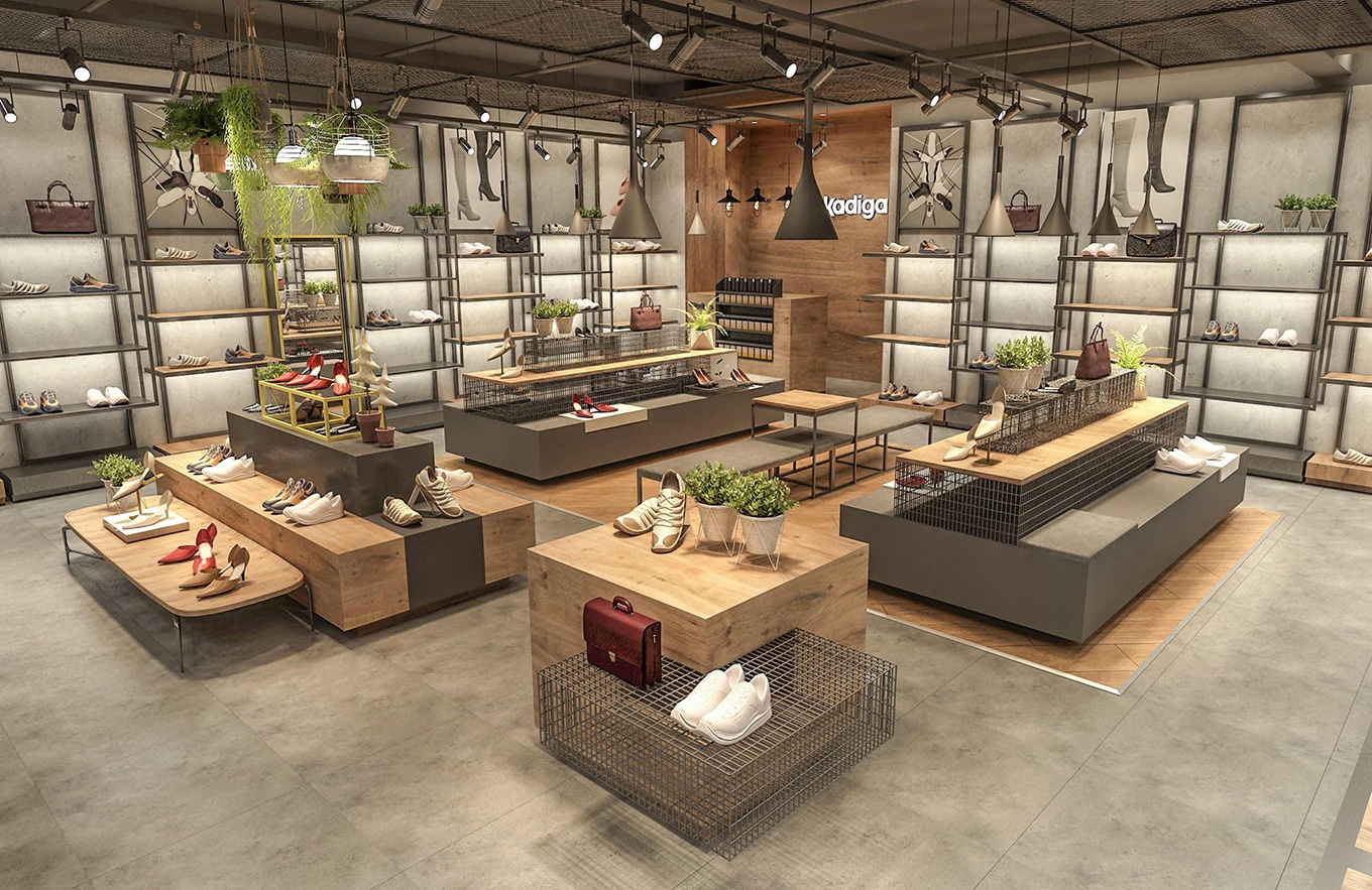 120平米女鞋專賣店設(shè)計(jì)效果圖