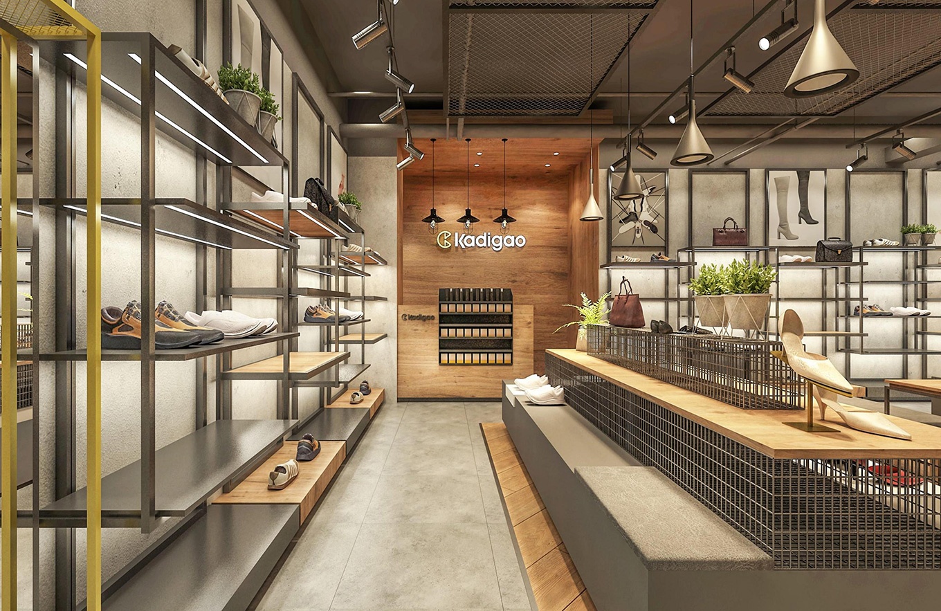 120平米女鞋專賣店設(shè)計(jì)效果圖