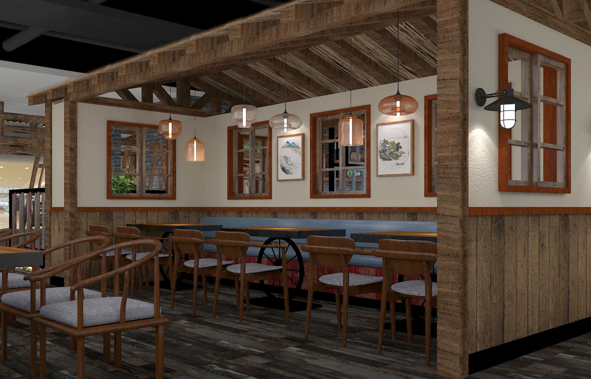 230平米烤魚店裝修設(shè)計(jì)效果圖