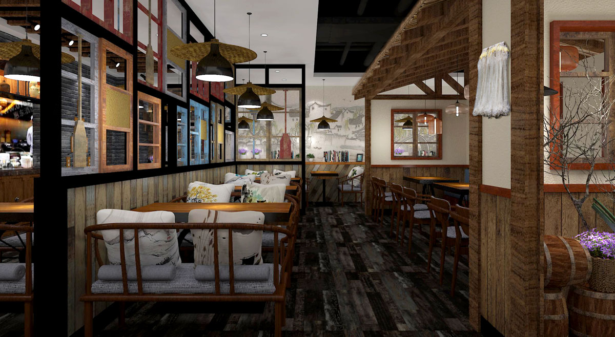 230平米烤魚店裝修設(shè)計(jì)效果圖